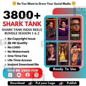 🚀 Grow Your Social Media with 3800+ Shark Tank India Reels (Season 1 & 2)! 🦈🇮🇳