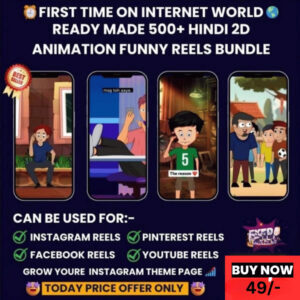 🔥 500+ Ready-Made Hindi 2D Animation Reels 🎬