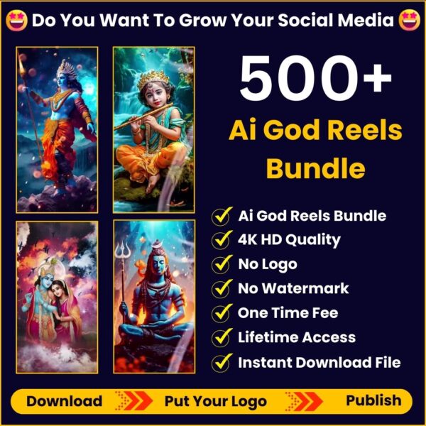 🙏 500+ AI God Reels Bundle – Divine Content That Goes Viral!