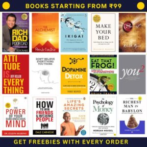 📚 Grab best-selling books from ₹99! ✨ Includes titles on habits, mindset & business. Plus, get freebies 🎁 with every order!