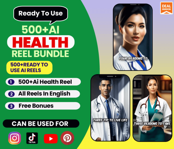 🔥 500+ AI Health Reels Bundle – Ready to Post, High-Converting Medical Content!