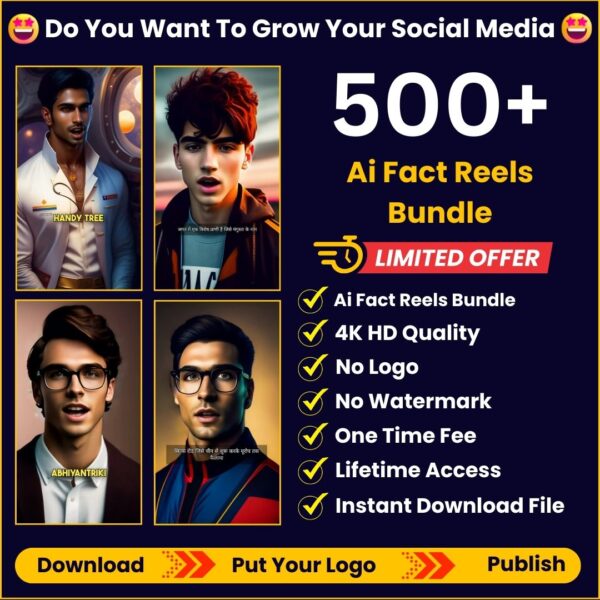 🤔 Boost Engagement with 500+ Viral AI Fact Reels Bundle! (Limited Offer) 💡