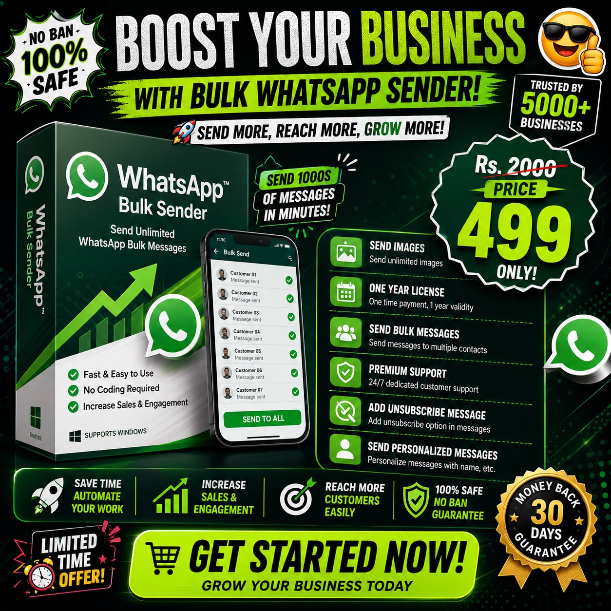 📩 WhatsApp Bulk Sender Tool – Boost Business via Unlimited Bulk Messaging @ ₹499