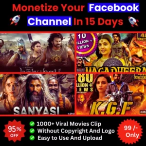 1000+ Viral Movies Clips (Facebook Monetization Pack)