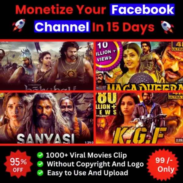 1000+ Viral Movies Clips (Facebook Monetization Pack)