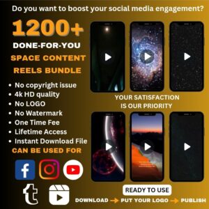 1200+ Space Content Viral Reels Bundle 🚀✨