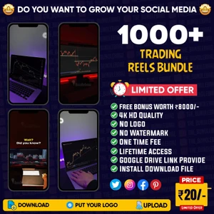 📈 Skyrocket Your Social Media with 1000+ Trading Reels Bundle! (Limited Offer) 📊