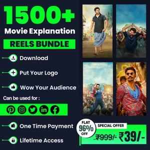 🎬 Lights, Camera, Engagement! 1500+ Movie Explanation Reels Bundle! 🍿