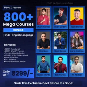 🚀 Unlock Success with the 800+ Mega Courses Bundle from Top Indian Creators! 🇮🇳