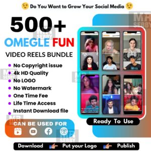 😂 Dive into Viral Fun: 500+ Omegle Fun Video Reels Bundle! 🌐