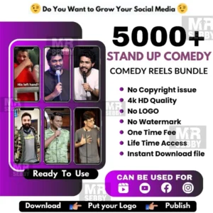 😂 Get Ready to LOL: 5000+ Stand-Up Comedy Reels Bundle! 🎤