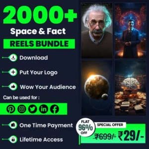 🚀 Explore the Universe with 2000+ Space & Fact Reels Bundle! 🌌