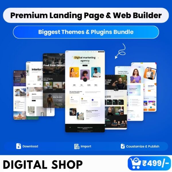 8000+ Website & Landing Page Templates Bundle – Build in Minutes