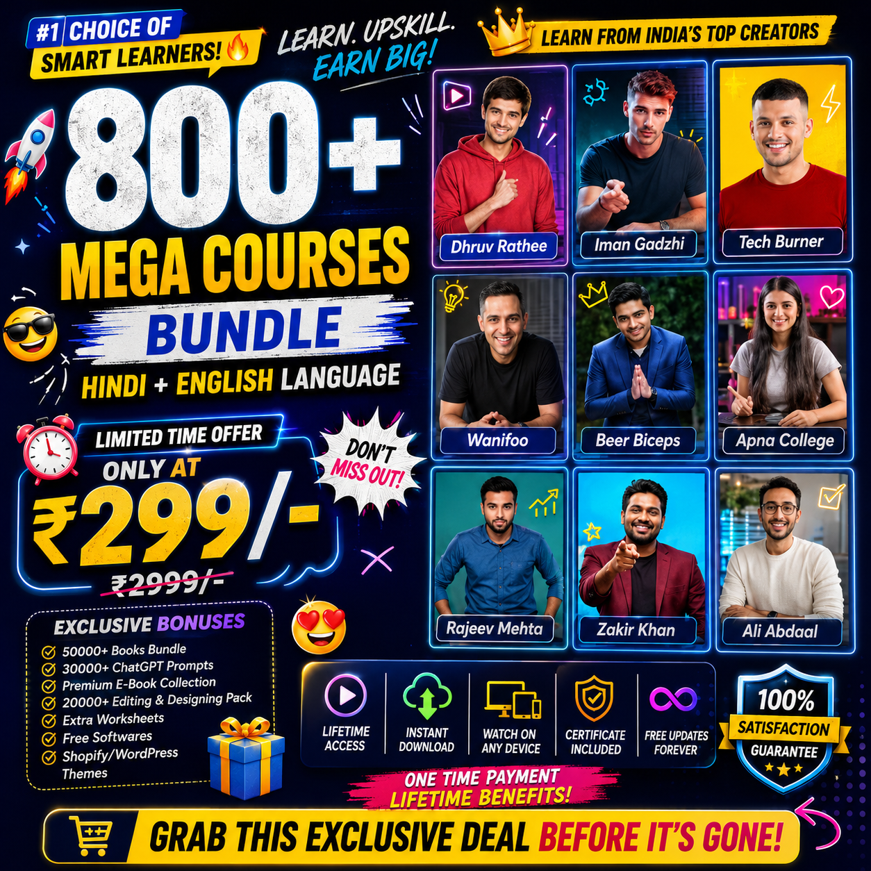 ๐ 800+ Mega Courses Bundle ๐