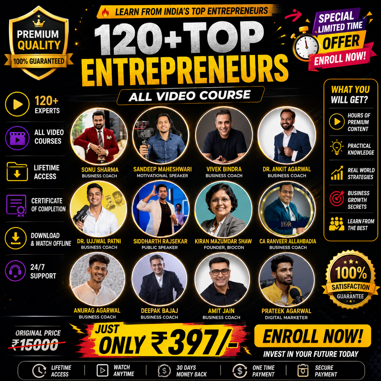 π 120+ Top Entrepreneurs Video Course Bundle πΌ