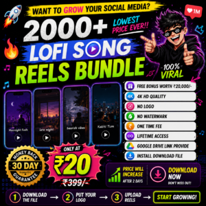 π§ Chill Out and Grow: 2000+ Lo-fi Song Reels Bundle! (Lowest Price Ever!) πΆ