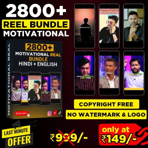 🔥 2800+ Motivational Reels Bundle (Hindi + English) 🔥