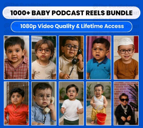 👶🎙️ 1000+ Baby Podcast Reels Bundle | Viral, Cute & AI Kahani Content for Creators!